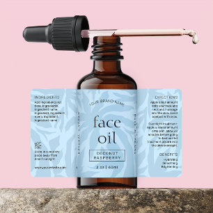 Nettoyeur bleu clair 2 OZ Étiquette de la bouteill