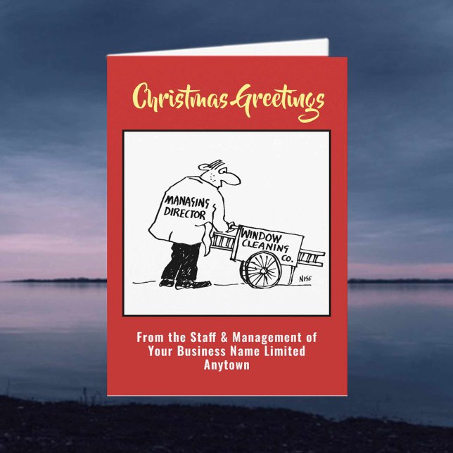 Nettoyeur de fenêtres ou carte de Noël de nettoyag (Créateur téléchargé)