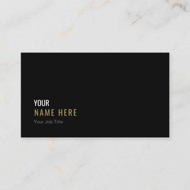 Nettoyez le carte de visite noir moderne (Devant)