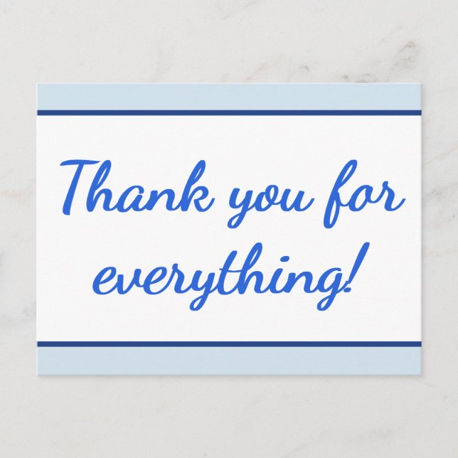 Nettoyez "le Merci pour tout !" Carte postale (Devant)