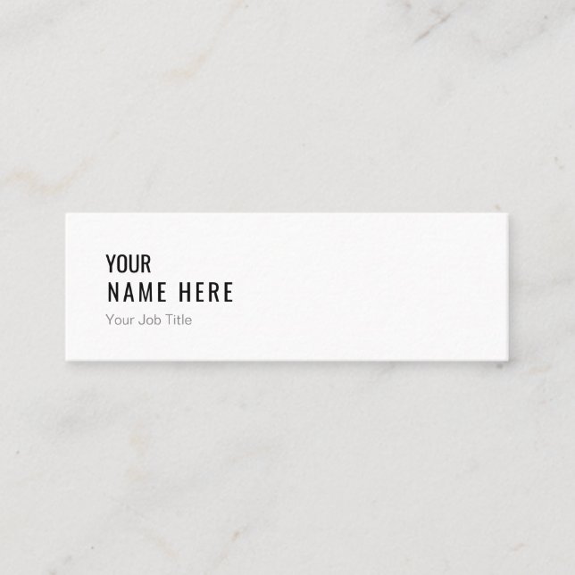 Nettoyez le mini carte de visite blanc moderne (Devant)