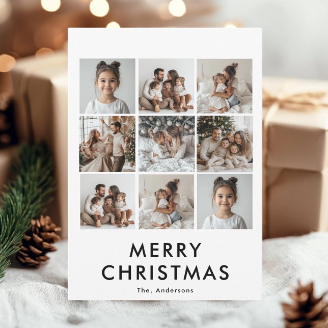 Neuf photo Joyeuse carte de Noël | Vacances person (Créateur téléchargé)