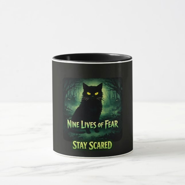 Neuf Vies de Peur – Mug Chat Noir (Centre)
