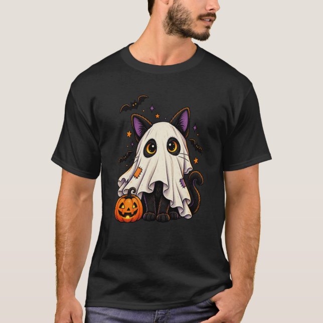 Neuf vies ne suffisent pas T-Shirt Halloween Chat  (Devant)