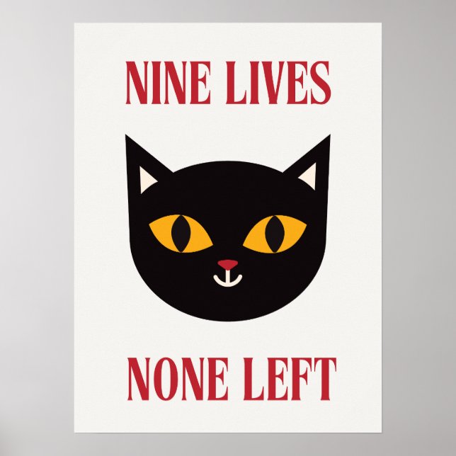 Neuf Vit Aucun Laissé Black Cat Poster (Devant)