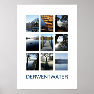 Neuf vues de Derwentwater - Affiche du Lake Distri