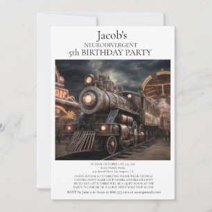 Neurodivergent Autiste Invitation de fête d'annive