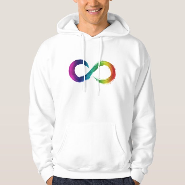 Neurodiversity Sweat - shirt à capuche arc-en-ciel (Devant)