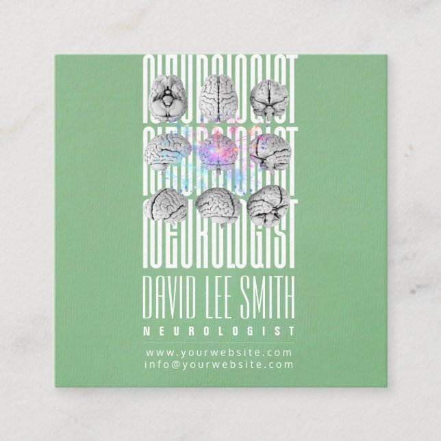 Neurologue Tipographyc carte de visite (Devant)