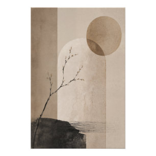Neutral Japandi Poster – Minimalist Wabi Sabi