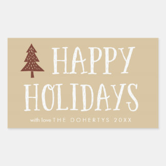Neutral Joyeux Joyeux Jours Stickers Arbre de Noël