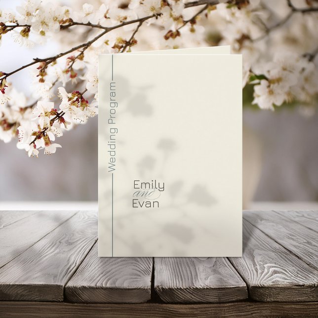 Neutral Moderne Programme de Mariage Minimaliste (Créateur téléchargé)