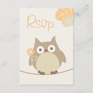 Neutre de genre de Rsvp de baby shower de hibou