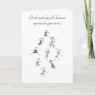 Neuvième jour de carte de Noël