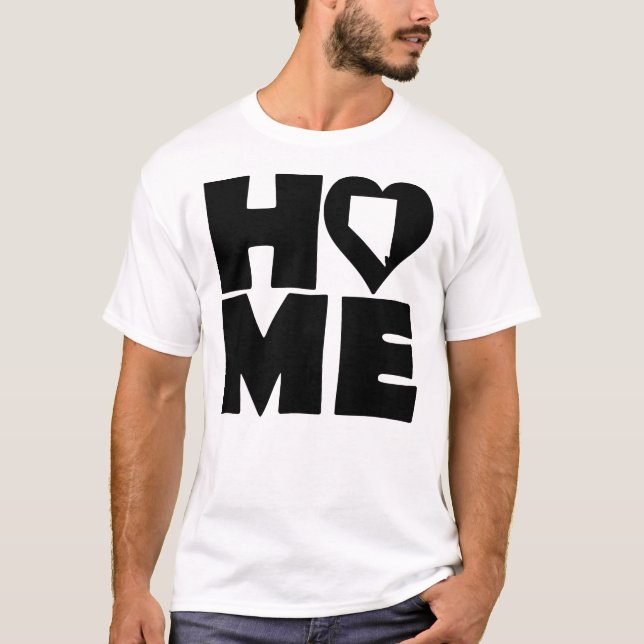 Nevada Home Heart State Tees T-Shirt (Devant)