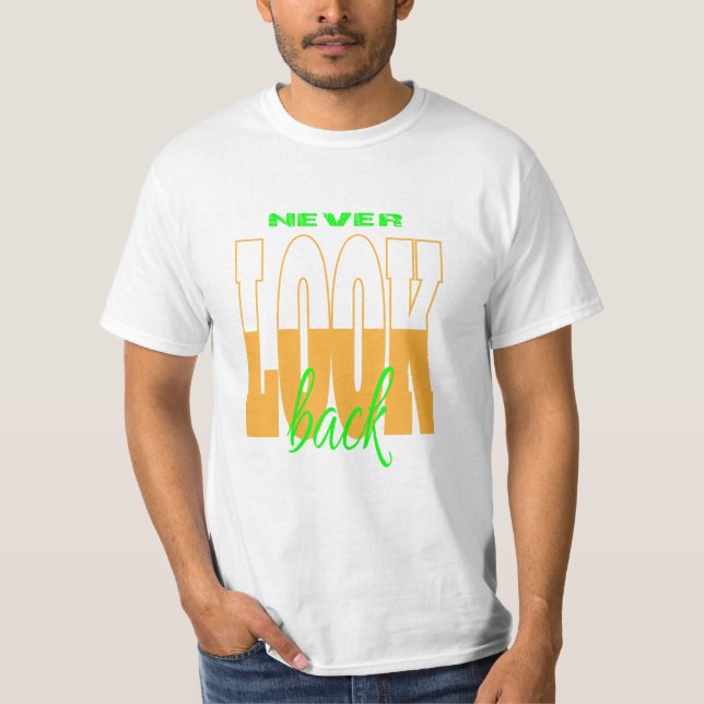 NEVER LOOK BACK Men's Value T-Shirt (Devant)