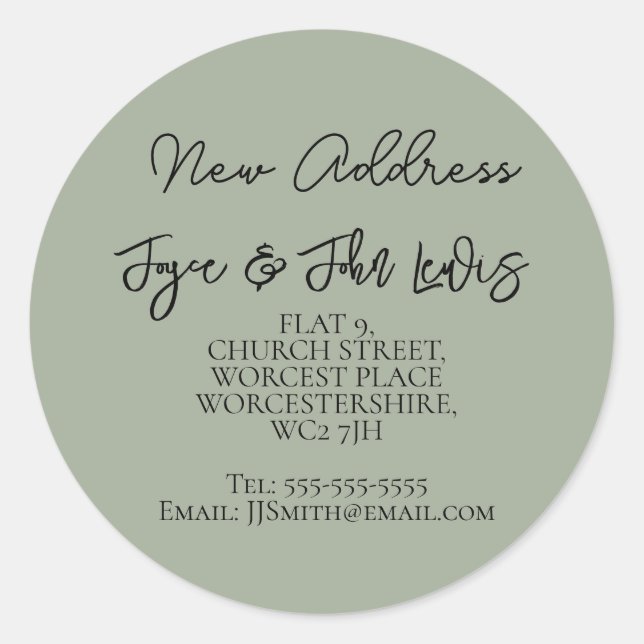 New Address Sticker Change of address sticker (Devant)