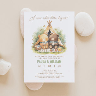 New Adventure Happy Campers Baby shower Invitation
