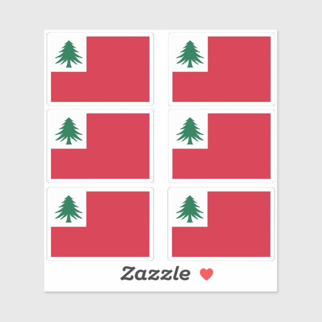 New England Pine Tree Flag Sticker Pack (Feuille)