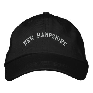 New Hampshire brodé Casquette ajustable noir