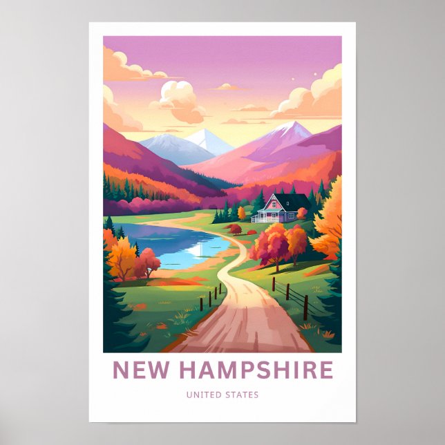 New Hampshire United States Travel Poster (Devant)