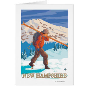 New HampshireSkier transportant des skis