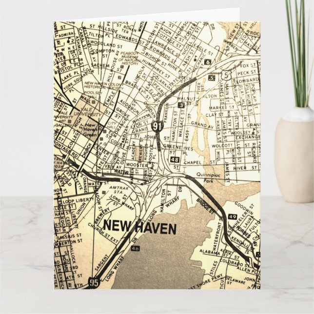 New Haven, carte de cru de CT (Devant)