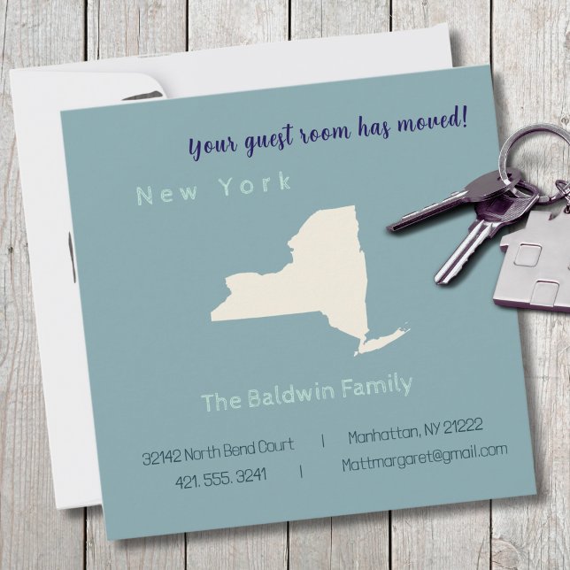 New Home New York Moving Faire-part Carte postale (Moving to New York? Send your friends and family a beautiful personalized announcement!)