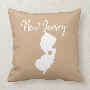 New    Jerseystate carte amour maison Jeu Oreiller