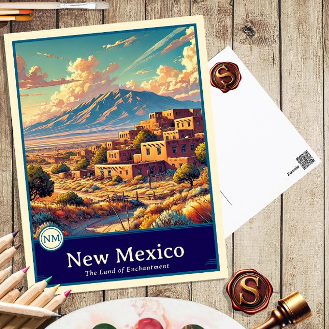 New Mexico | Carte postale ombragée style Anime (Créateur téléchargé)