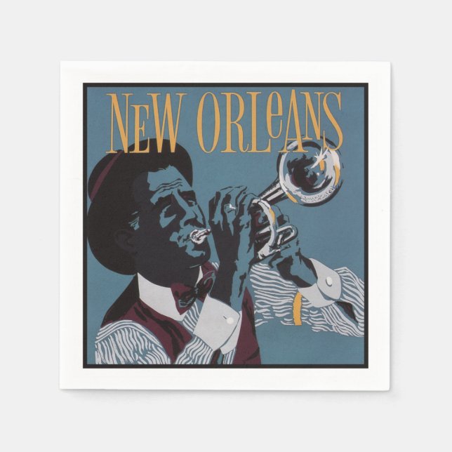 New Orleans Music serviettes en papier (Devant)
