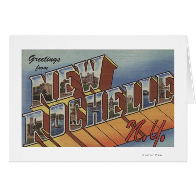 New Rochelle, New York - Scènes de grandes lettres (Devant horizontal)