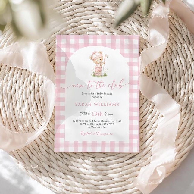 New to the Club Baby Shower Girl Invitation (Créateur téléchargé)