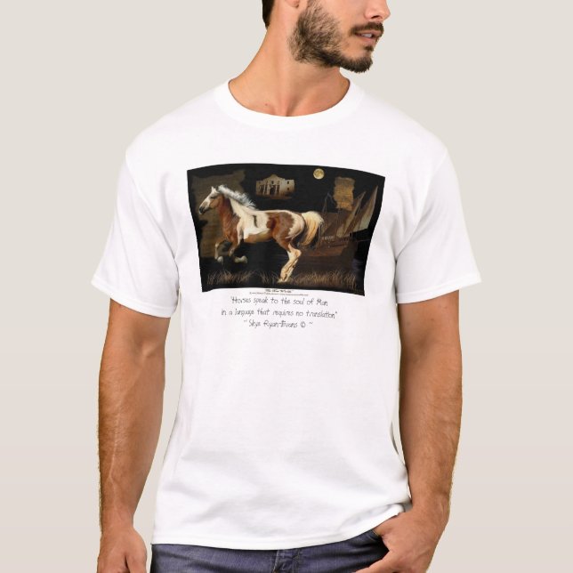 "NEW WORLDE" T-shirts espagnols Mustang Horse-love (Devant)