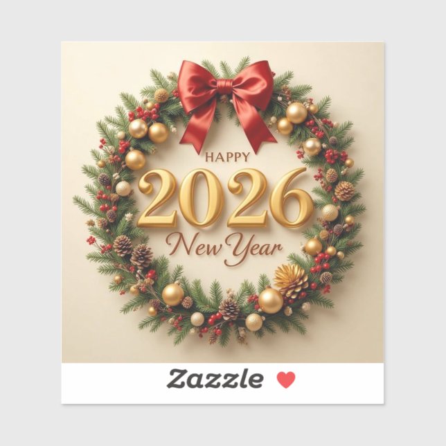 New Year Countdown Celebration Sticker (Feuille)