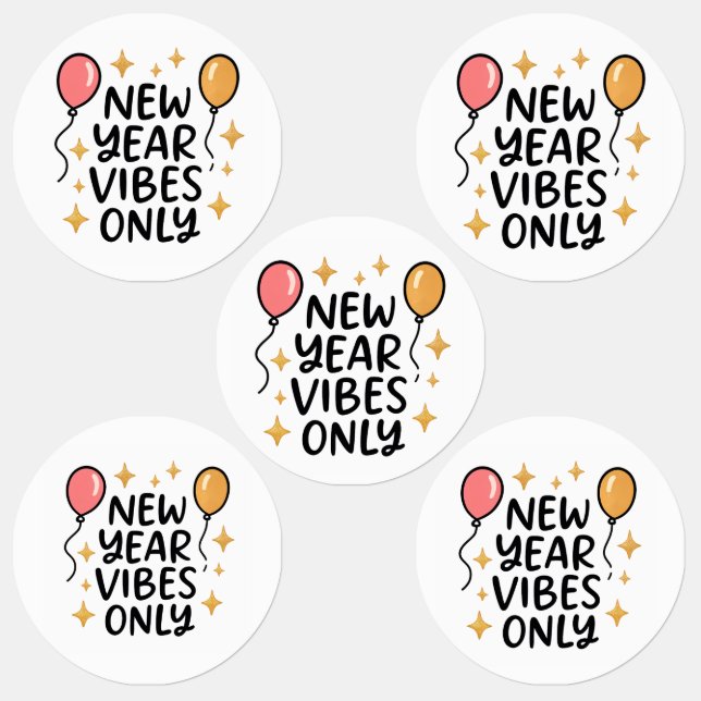 "New Year Vibes Only" Sticker (Groupe)