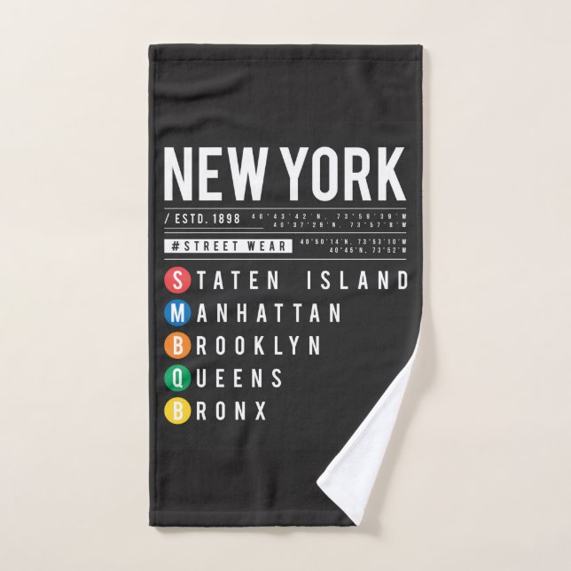 New York 5 Boroughs (Serviette à main)