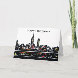 New York Bonne carte d'anniversaire