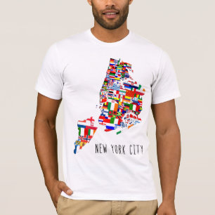 New York City 5 Boroughs drapeaux T-shirt