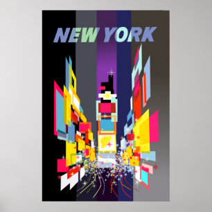 New York City, affiche de voyage Time Square