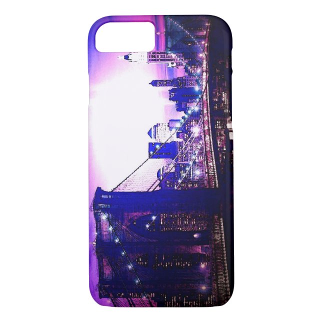 New York City at Night iPhone 7 Coque (Dos)