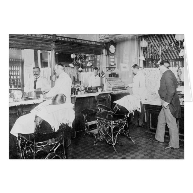 New York City Barber Shop, 1895 (Devant horizontal)