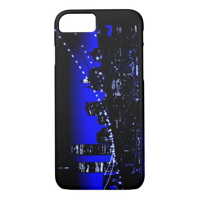New York City & Blue Night iPhone 7 Coque (Dos)