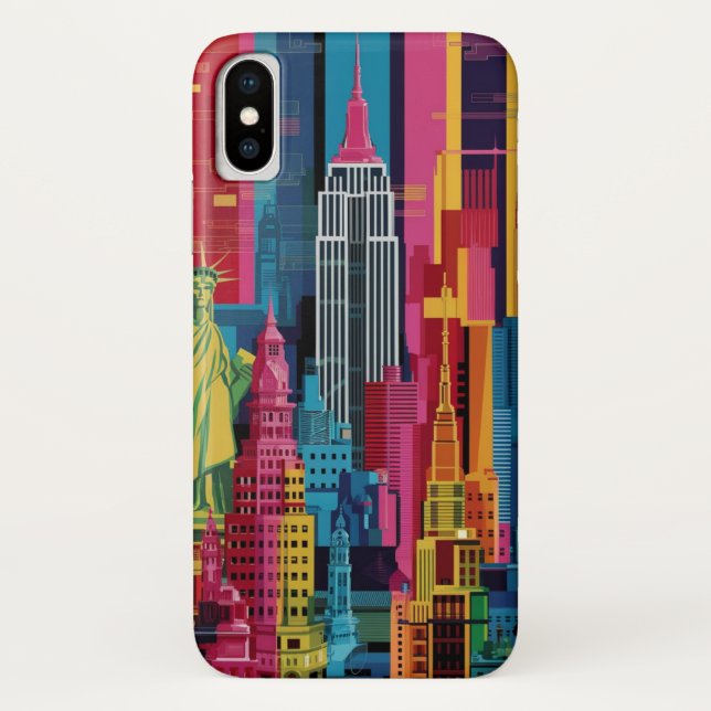 New York City dans le coque iphone de style dynami (Dos)
