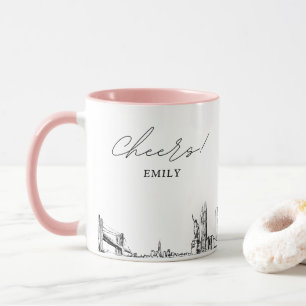 New York City Mariage Personnalisé café Mug