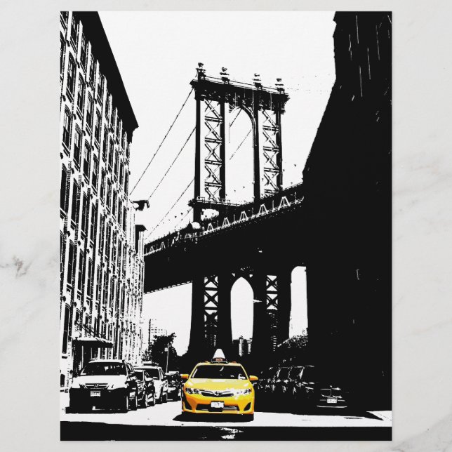 New York City Nyc Yellow Taxi Pop Art (Devant)