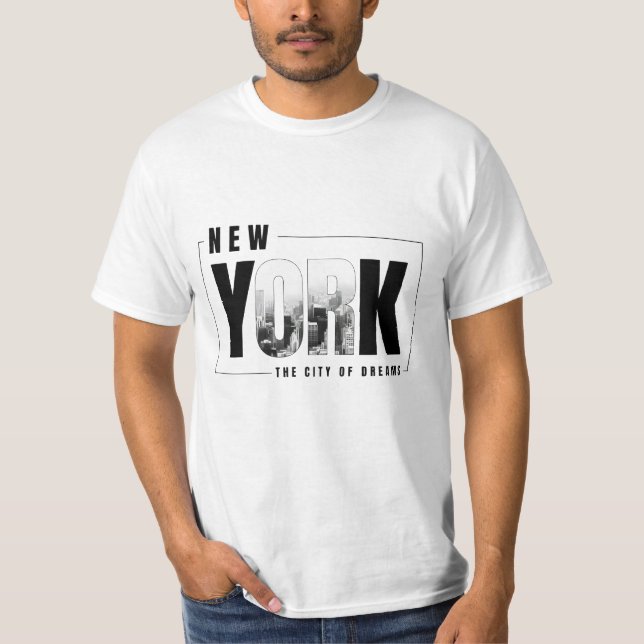New York City Skyline OU T-Shirt - Urban Chic (Devant)