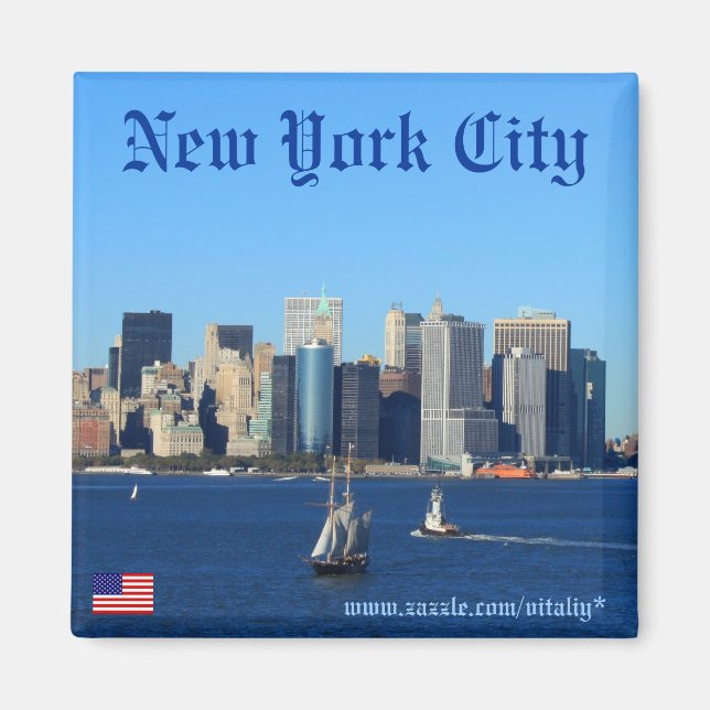 New York City skyline photographie design aimant (Devant)