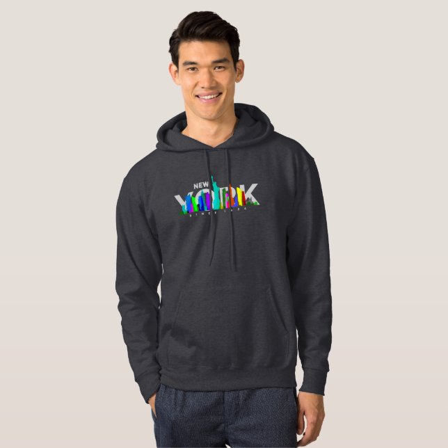 New York City | Sweat à capuche pour hommes (Devant entier)