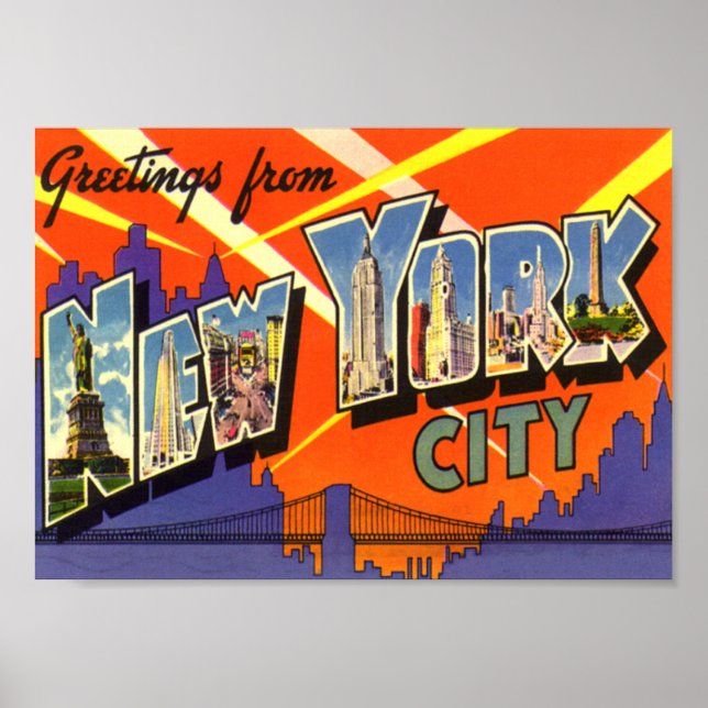 New York City Vintage Poster (Devant)
